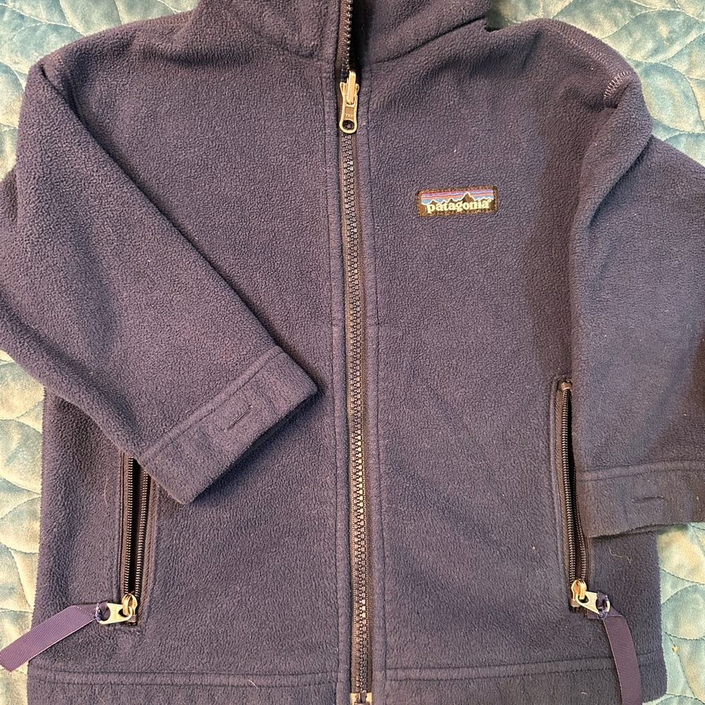 Patagonia Kids Navy Blue Full Zip Fleece Jacket XCS 3-4
